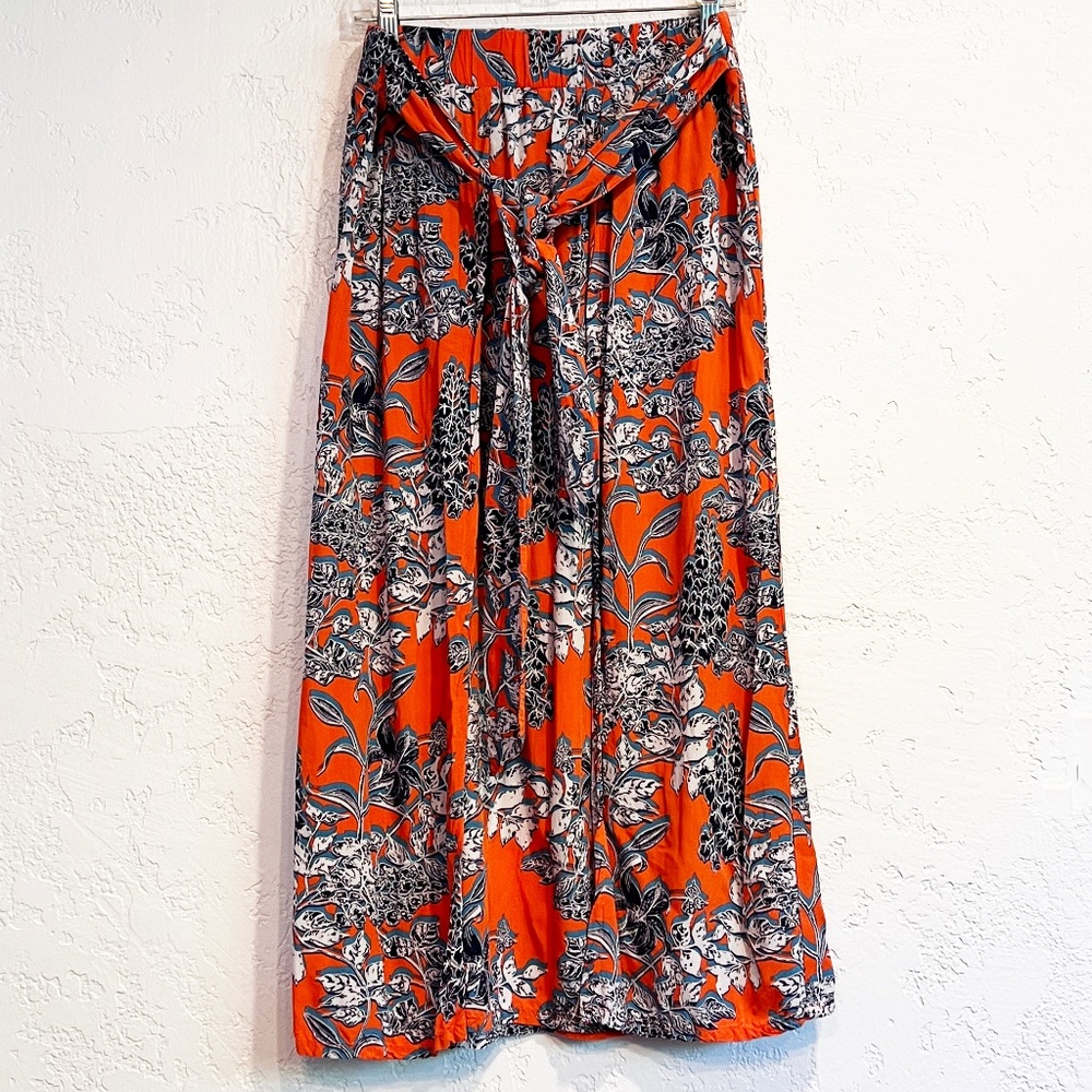 CAbi Calypso Paradise Floral Maxi Skirt, Half Lined, Wrap Skirt, Boho, Summer Sk